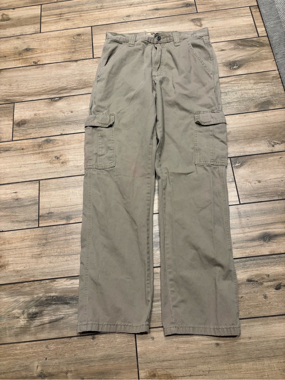 Wrangler Authentics Khaki Cotton Cargo Pants Size 30x31